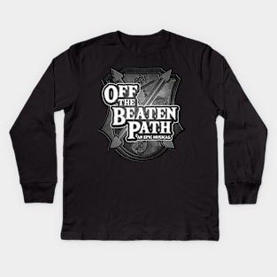 Black and White OBP Logo Kids Long Sleeve T-Shirt